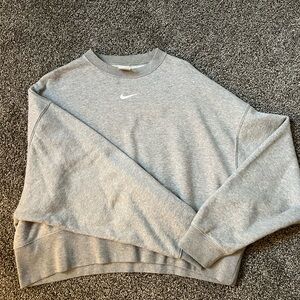 Nike Grey Cropped Crew Neck